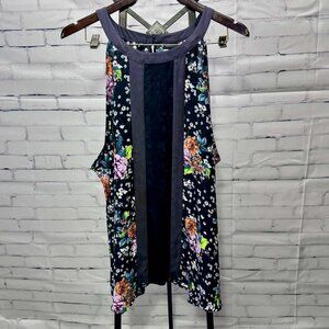 Torrid Floral Colorblock Georgette Halter Tank Top Sz 5 Shirt 5X 28 Plus